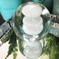 thumbnail image 2 of Crystal Clear Bubble Trio Paperweight, Handcrafted Art Glass, 5 D x 5 H Inches, 2 of 5