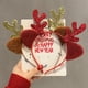 thumbnail image 5 of Diadema navideña, accesorios para el cabello para niños, pinzas para el cabello, regalo de vacaciones, tarjeta para el cabello con forma de asta, diadema para fiestas, accesorios para diadema, regalo, 5 of 6