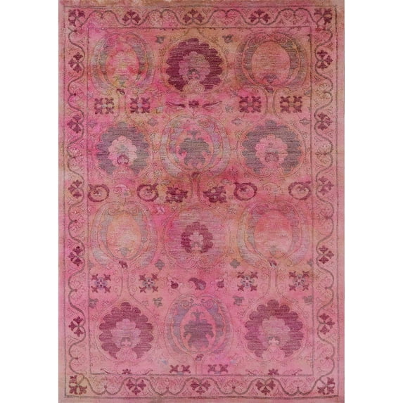 Ahgly Company Machine Washable Indoor Rectangle Industrial Modern Valentine Red Area Rugs, 5' x 7'