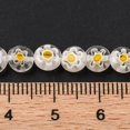 thumbnail image 4 of Handmade Millefiori Lampwork Beads Strands Flat Round Gold 6x3mm Hole: 0.7mm 66pcs/strand 14.65''(37.2cm) diy, 4 of 4