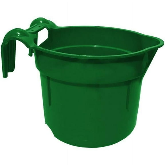 Tuff Stuff Products RDHGR 10 qt. Round Fence Hook Bucket, Green