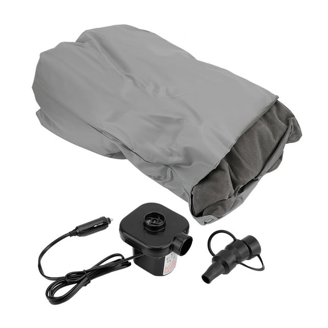 Colchón inflable para SUV (185 x 110 cm), para viajes, camping, coche, cama de aire, asiento trasero (gris)