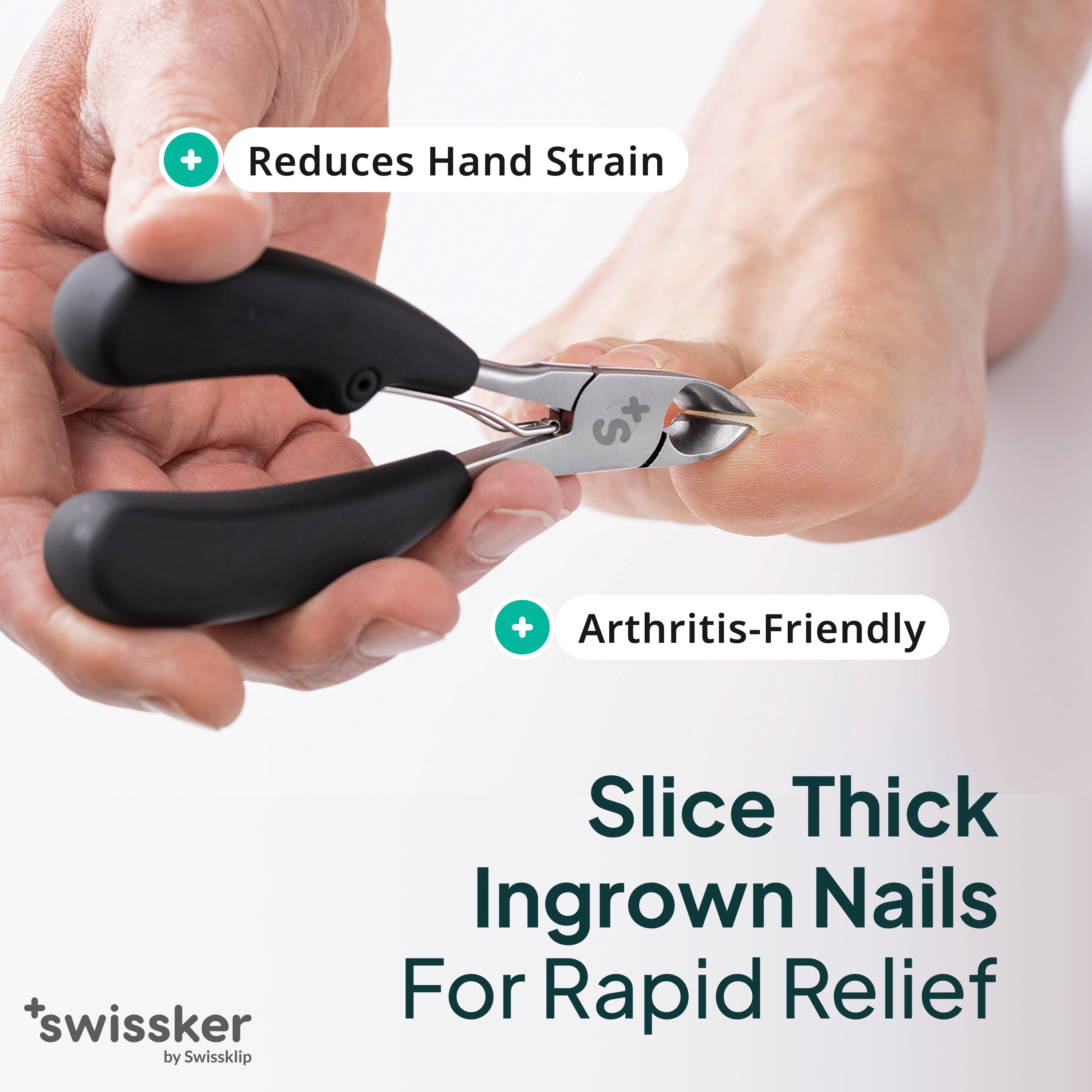 Swissklip Toenail Clippers I Heavy Duty Toe Nail Clippers I Toenail Clippers for Thick Nails I Big Toe Nail Clippers for Thick Toenails I Toenail Scissors I Heavy Duty Nail Clippers for Thick Nail