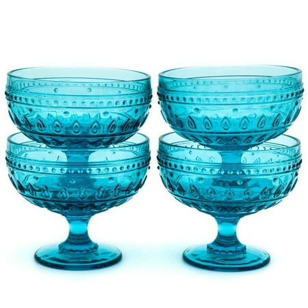 Glass Compote - Euro Ceramica Inc. Euro Ceramica Fez 13-ounce Footed Compote Glasses (Set of 4)