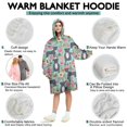 thumbnail image 5 of Cute Pitbull Terriers Dog and Flowers Wearable Oversized Blanket,Wearable Blanket Hoodie for Adults,Cozy Hooded Blankets with Super Pockets,Super Warm Fuzzy Pullover for Women & Men, 5 of 6
