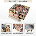 thumbnail image 3 of FORMRS Womens Corduroy Tote Bag Crossbody Shoulder Handbag with Pocket, Colorful Floral Pattern, 3 of 7
