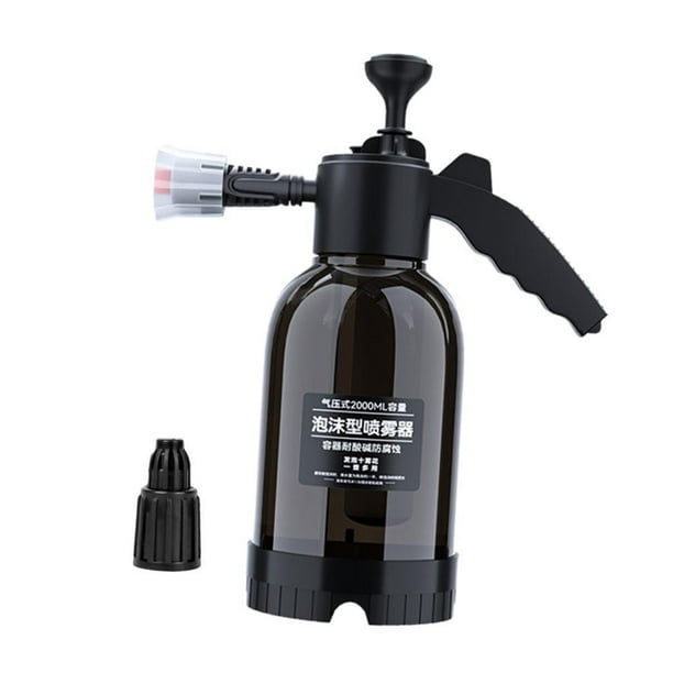 Pulverizador de espuma para coche de 2,0 l, 4,9 x 13 pulgadas, manual, presurizado, para el hogar Negro