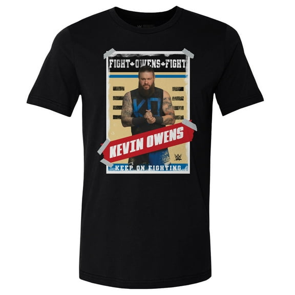 Men's 500 Level Black Kevin Owens Poster T-Shirt