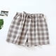thumbnail image 1 of MKLEKYY Pantalones Cortos Finos de Primavera/Verano para Mujer, Holgados, Cómodos y A Cuadros, para Estar En Casa., 1 of 3
