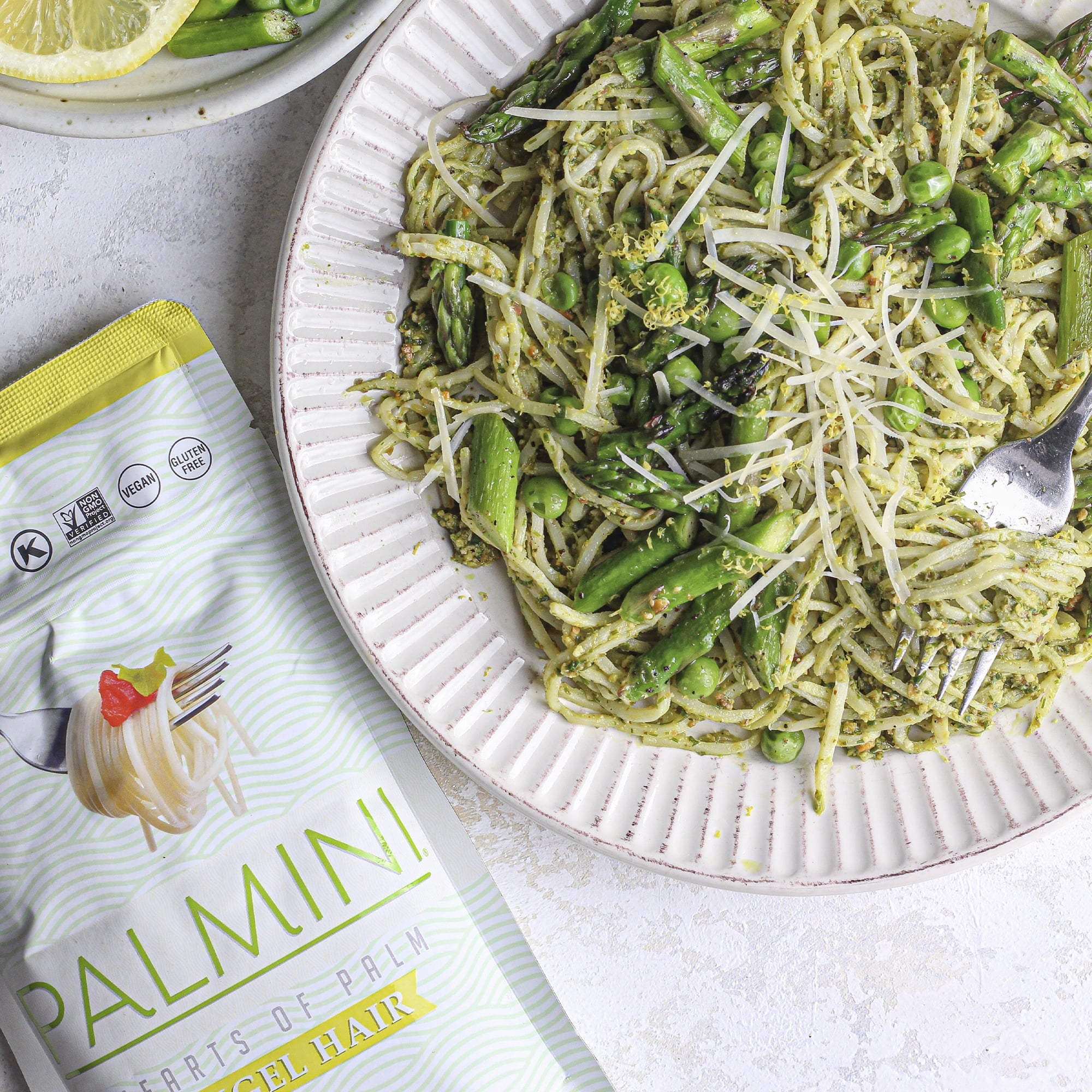 Palmini Low Carb Hearts of Palm Angel Hair Pasta, 12 oz – Non-GMO, Vegan, Sugar Free, Gluten Free, Kosher, Shelf-Stable