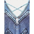 thumbnail image 3 of Camiseta Talla Extra Cuello Redondo Estampado 3D Rosegal Camisetas tallas grandes, 3 of 5