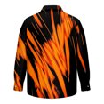 thumbnail image 5 of Lumtrix Men's Shirt Neon Print Casual Button Down Collar Shirts Long Sleeve Hippie Hawaiian Dress Shirts for Men Orange L, 5 of 5