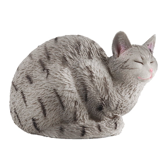 GOOHOCHY Estatua de gato de plástico, estatua de gato, figura de gato, estatua de gato para jardín, estatua de gatito para jardín