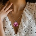 thumbnail image 3 of Gorilla Women's Round Glass Pendant Necklace, 3 of 5
