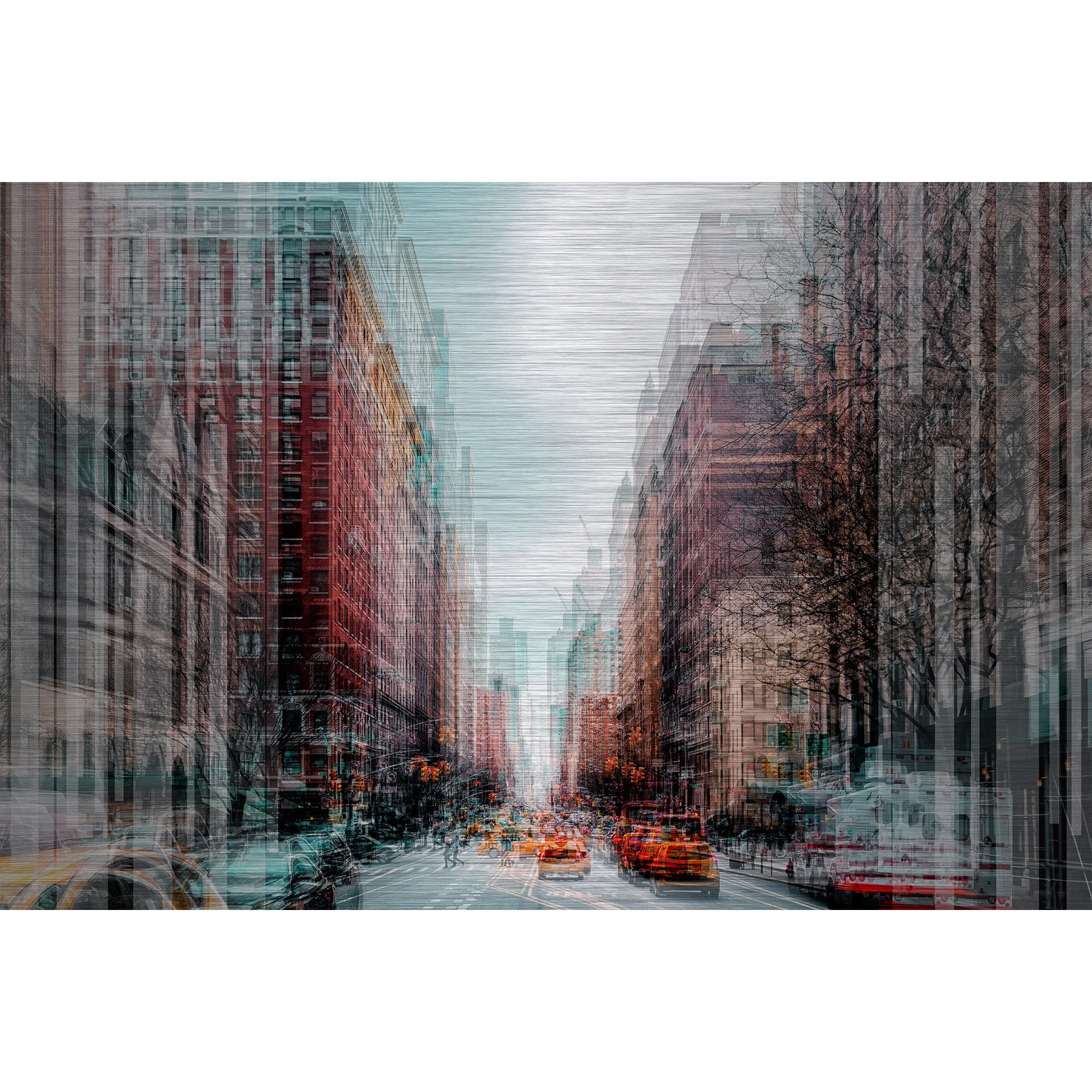 "Metropolitan" Painting Print on Brushed Aluminum