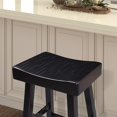 thumbnail image 4 of Furniture of America Quyra Solid Wood Indoor Saddle 30.5-inch Bar Stools, Black (Set of 2), 4 of 5