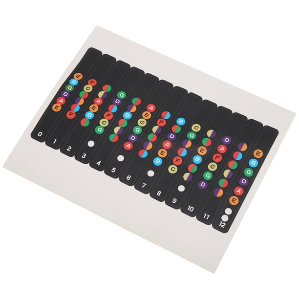 Etiqueta Adhesiva Para Guitarra De 6 Cuerdas, Etiqueta De Diapasón Reutilizable, Impermeable Y Una Prueba De Aceite Para Guitarras Eléctricas De Cuerdas Y Guitarras Acústicas Para