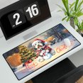 thumbnail image 3 of Merry Christmas Woofmas Xmas Noel Old English Sheepdog Santa Snowman Desk Mat Full Keyboard Mouse Pad Dog Lover Large Mousepad - 13016, 3 of 5