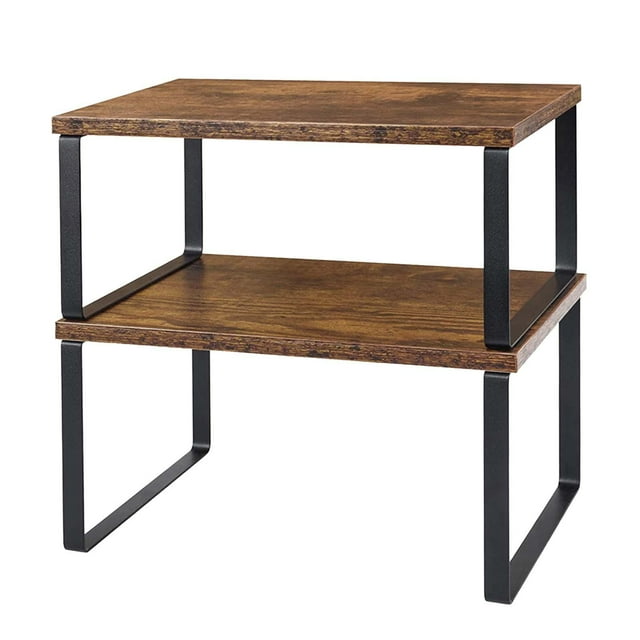 Organizadores de estantes para gabinetes Estantes para encimeras de cocina Frascos para condimentos Juego apilable y versátil de 2 Almacenamiento de
