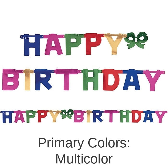 12/Case Bulk Large Happy Birthday Party Banners
