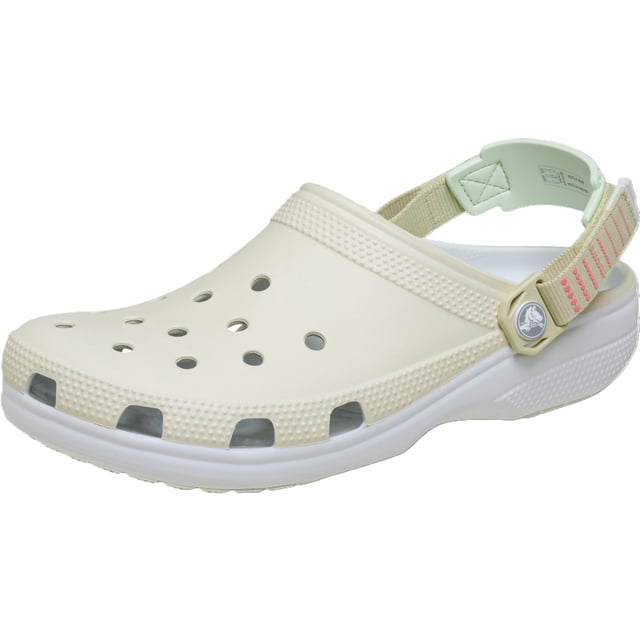 Zuecos Crocs Classic Turbo Unisex Hueso con Correa Ajustable