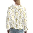 thumbnail image 2 of Hoodies for Women - White And Gold Geometry A Comfrt Colour Drawstring Women'S Fashion Hoodies & Sweatshirts, Fall Outfits Clothes for Women 2024 Pullover with Kangaroo Pocket, 2 of 7