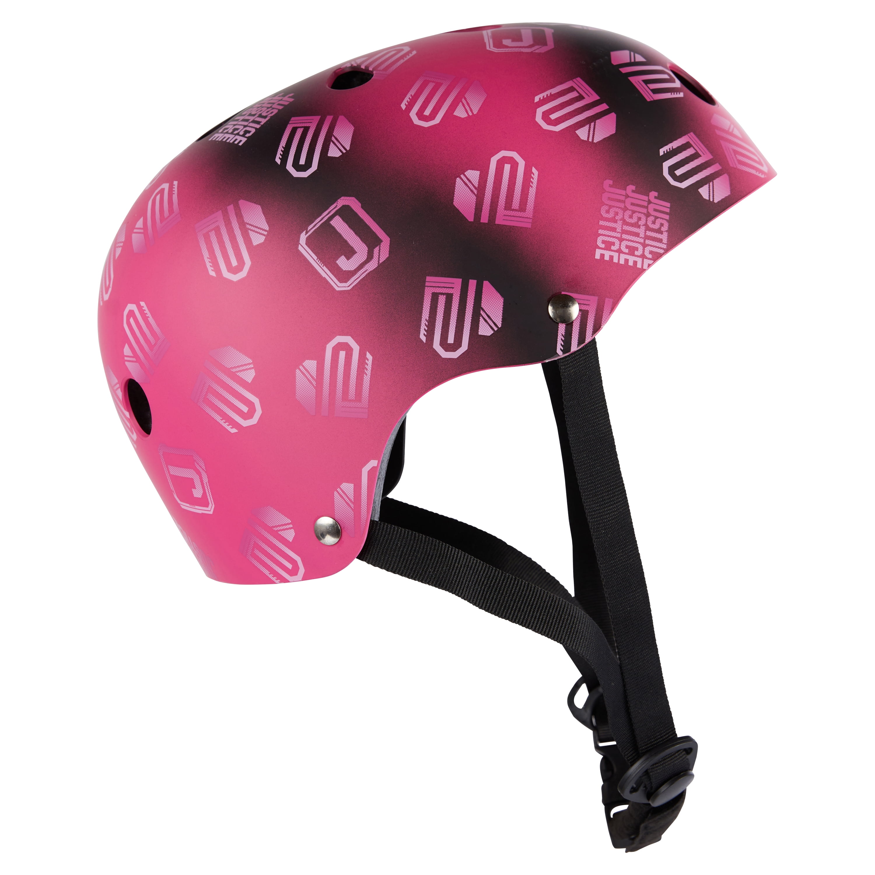 Justice Meta Hyper Shine Pink Helmet with Ombre Logo Shine