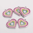 thumbnail image 1 of 10Pcs Alloy Charms Cute Heart Alloy Enamel Pendants Mini Heart Dangle Charms for Necklace Bracelet Earrings Jewelry Making DIY Crafts 18mmx17.5mm, 1 of 2