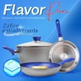 thumbnail image 3 of Juego de Sartenes de Zafiro Antiadherentes Flavor Pan Ideales para Parrilla de Inducción, gas, Calentamiento Uniforme -Cubierta de Zafiro Antiadherente, 3 of 9