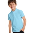thumbnail image 2 of Kids' Piqu𝐞 Pol𝗼 Boys Performance Pol𝗼 Dry Fit Short Sleeve G𝗼lf Shirt for Active Casual Size 5‐14 School 𝐔niform Shirt, 2 of 5