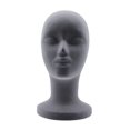 thumbnail image 2 of Cabeza femenina de espuma de maniquí de moda para estante de soporte de gafas de peluca (gris), 2 of 4