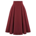 thumbnail image 1 of Falda, falda midi de corte A de mediados de siglo con cintura alta, 1 of 6