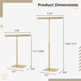 thumbnail image 4 of Handbag Display Stand, 2 Pack Table Polished Gold Purse Stands for Display, Adjustable Height Purse Display Stand T Bar Hanging Jewelry Display Holder, 4 of 6