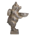 thumbnail image 5 of Rustic Country Angel Wings Pig Holding Trough Bird Feeder Or Bath Sculpture, 5 of 9