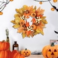 thumbnail image 3 of Anillos de vela de otoño, coronas, anillos de vela de otoño, centros de mesa, anillos de vela de hoja de arce de calabaza artificial para fiesta en, 3 of 8
