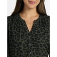 thumbnail image 3 of Time and Tru Women's Poplin Shirt Dress with Long Sleeves, Sizes XS-XXXL, 3 of 4