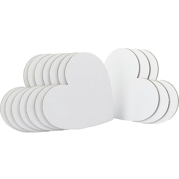12pcs 12 pcs Heart Painting Canvas Panels Blank Canvas Drawing Boards for Oil & Acrylic Painting Students Artist Hobby Painters and Beginners 15x15cm