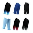 thumbnail image 2 of 1 Pair Sports Protection Calf Wristband Pressure Socks Breathable Football Socks， Unisex Solid Football Baseball Socks Gradually blue, 2 of 5