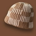 thumbnail image 3 of CoCopeaunts Plaid Beanies Hat Two-Colors Fashion All-Match Street Women Knitted Cap Autumn Winter Warm Thick Bucket Hats for Men, 3 of 8