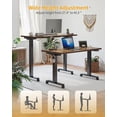 thumbnail image 2 of ZXNYH Electric Standing Desk, 55 x 24 Inches Height Adjustable Table, Ergonomic Home Office Furniture with Splice Board, Light Rusticbrown, 2 of 8