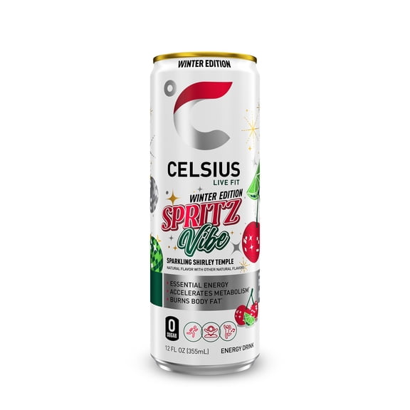CELSIUS Sparkling Spritz Vibe Winter Edition Energy Drink 12 fl oz Can