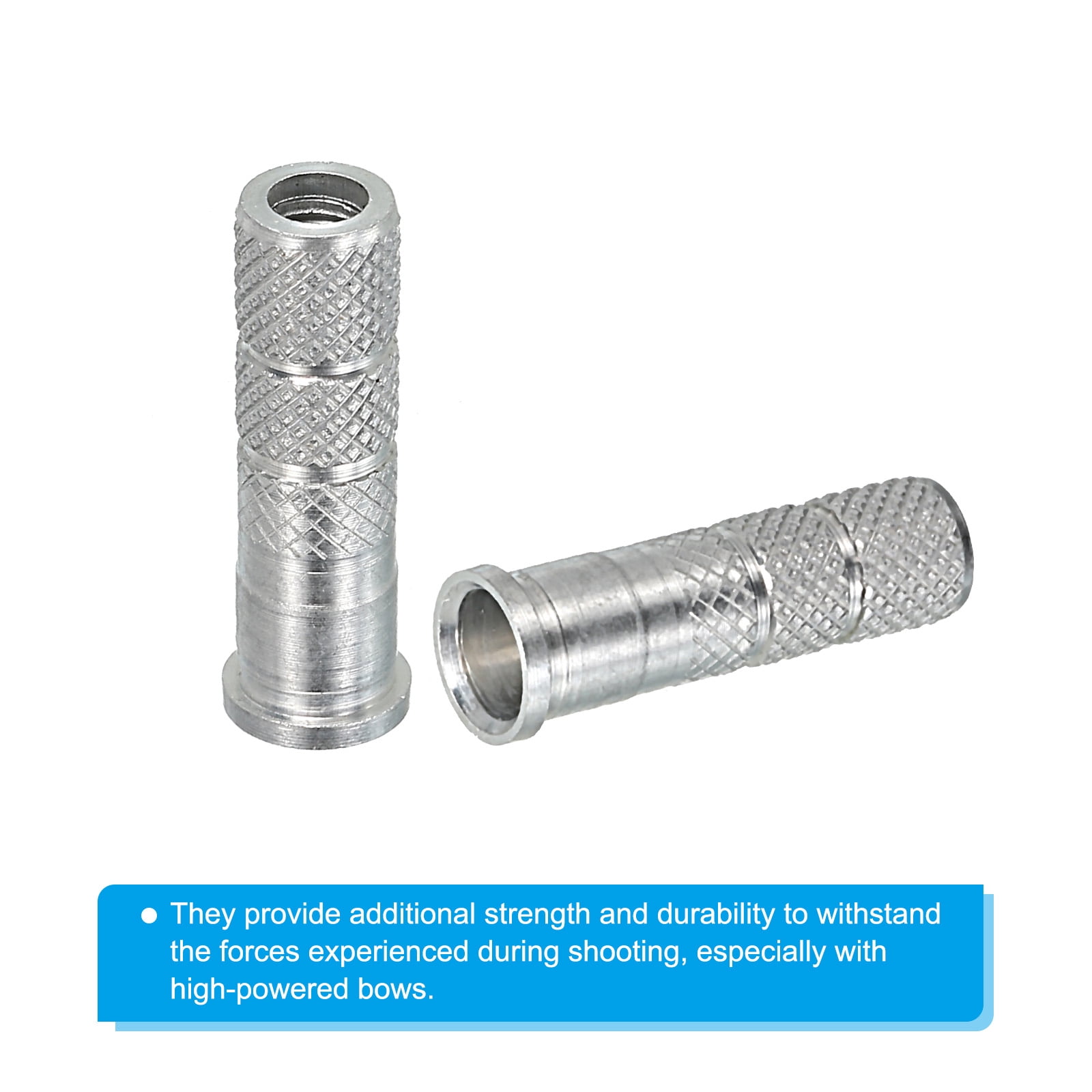 24PCS Archery Aluminum Carbon Fiber Inserts - 6MM For Arrows & Bolts