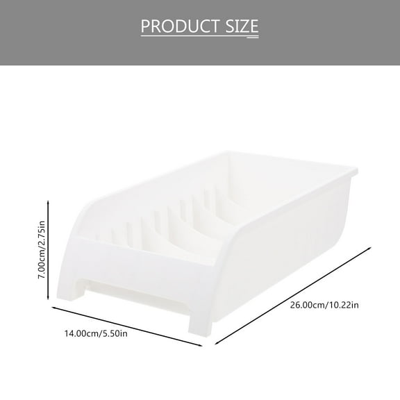 Milisten 1Pcs White Plastic PP Dish Drying Rack Rectangular for Tableware Draining Holder