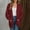 Wine, variant on AOOCHASLIY Women Coat Clothes Women Long Sleeved Medium Length Cardigan Sweater Fashion Comfortable Commuting Women's Loose Fitting Sweater
