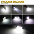 thumbnail image 2 of 42pcs T10 Led Car Bulb (white),universal Car Led Smd Bulbs Kit Interior Dome License Plate Lights Festoon Map Reading Light, 2 of 5