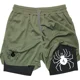 thumbnail image 2 of Pantalones cortos de gimnasio de Anime Hunter x Hunter para hombre, 2 en 1, doble capa, Spider Performance, deportes, Fitness, entrenamiento, Jogging, 2 of 5
