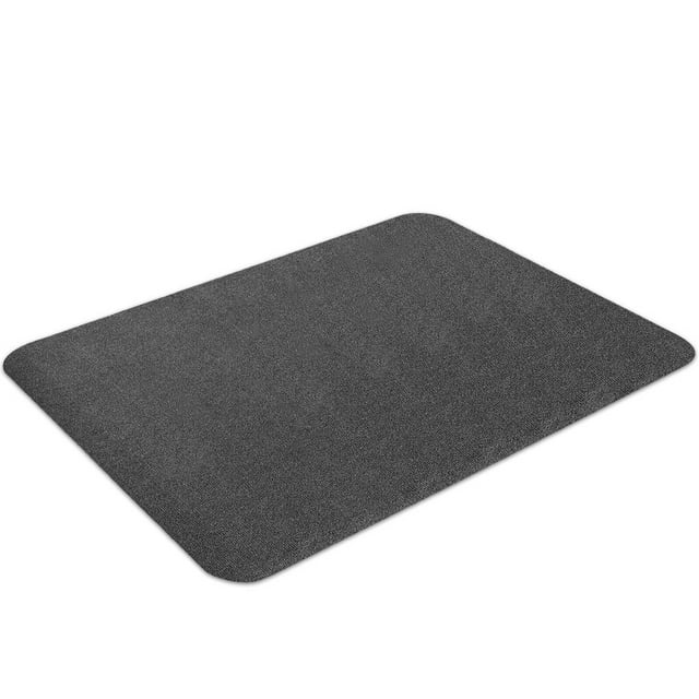 Becaristey 120*90cm Tapis Antidérapant pour Chaise Anti-Rayures Coussin pour Chaise Pivotante Réutilisable en Polyester Tapis de Protection de Sol pour Maison Bureau Gris Foncé