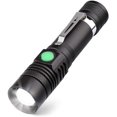 thumbnail image 1 of Linterna LED recargable por USB, linterna de 600 lúmenes, resistente al agua IP65, 4 modos de luz, linterna con zoom para el hogar, camping, senderismo, emergencia (batería Kuyhfg Bienvenido a Kuyhfg, 1 of 5