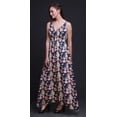 thumbnail image 3 of Bimba Floral Femmes Été Imprimé V Cou Long MaxiDressHoliday Resort Wear-X-Small, 3 of 5