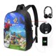 thumbnail image 1 of Mochila de viaje Pokémon para portátil, resistente al agua y antirrobo, con puerto de carga USB, de 17 pulgadas, ideal para negocios, trabajo, universidad, etc., ideal como mochila informal., 1 of 5
